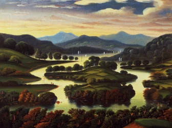 Landschaft (möglicherweise Bundesstaat New York) ca. 1850